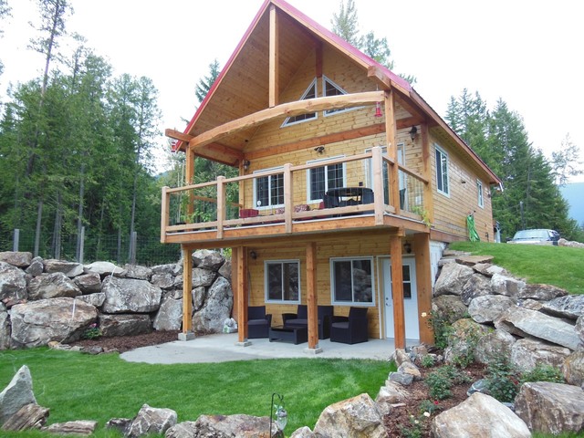 Burton BC Rustic House Exterior Edmonton by Knotty Pine