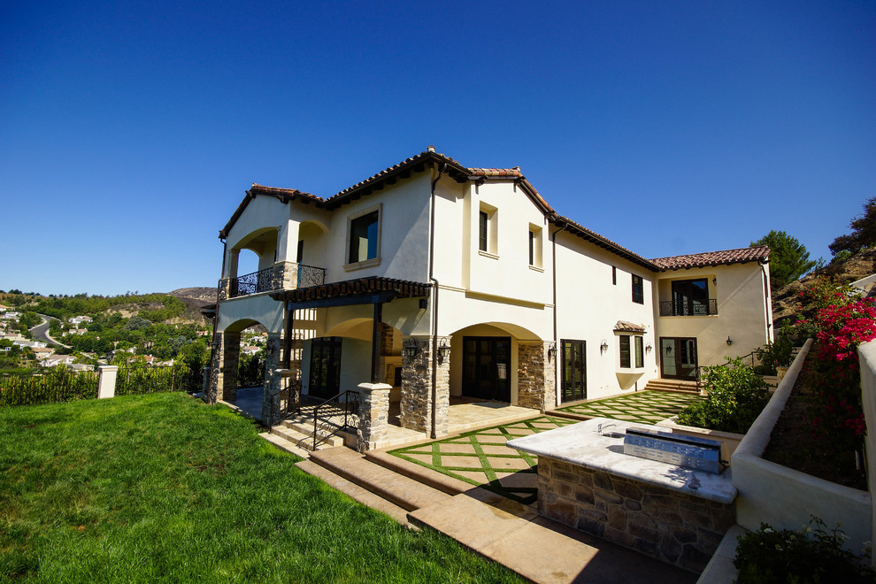 Calabasas Tuscan Villa Mediterranean Exterior Los Angeles by