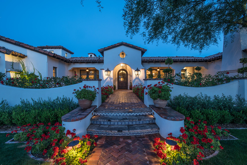 Camelback Home Mediterranean Exterior Phoenix by Stucco