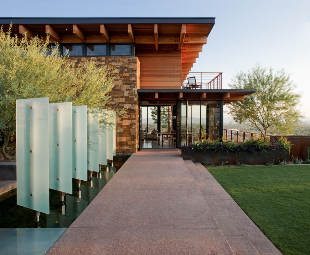 Zweistöckiges Modernes Haus mit Mix-Fassade in Phoenix