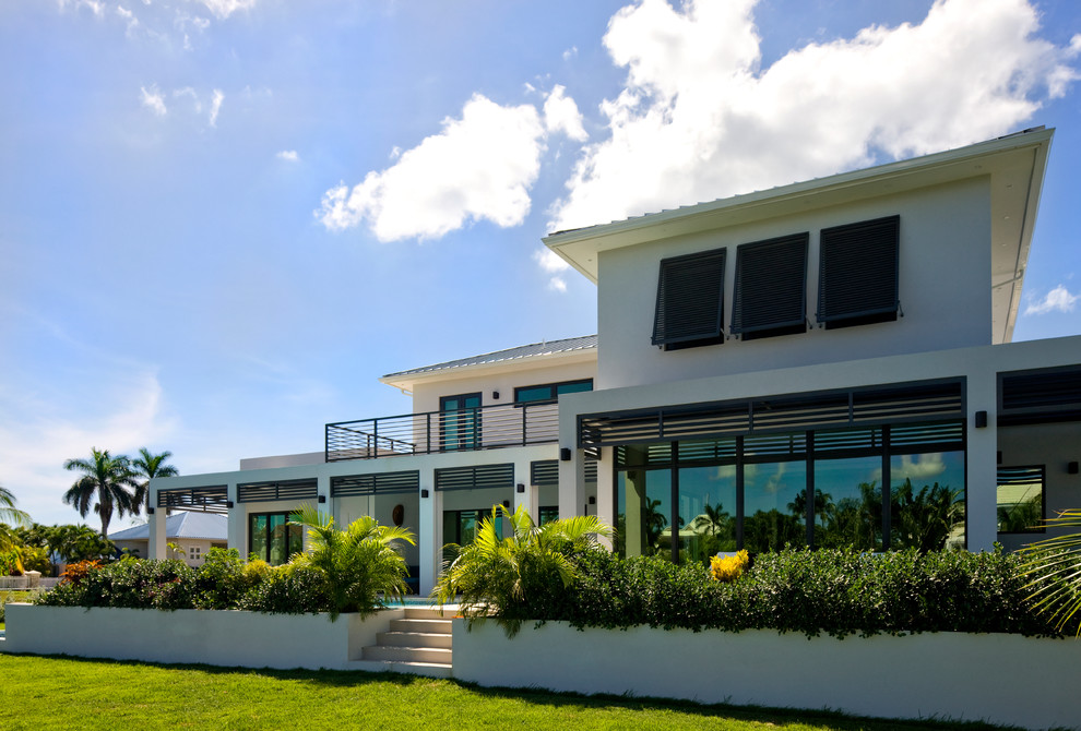 Canal Point Home in Grand Cayman Tropical Exterior Albuquerque