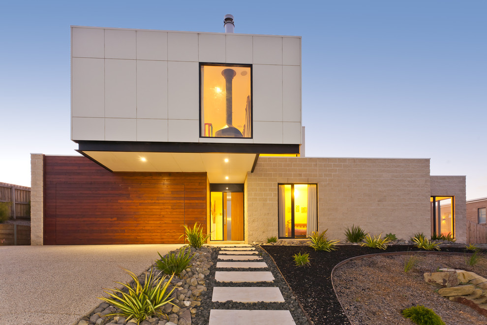Modern house exterior in Melbourne.