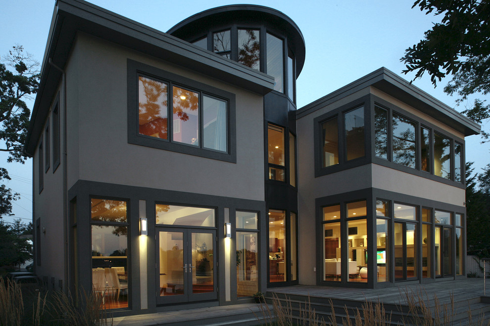 This is an example of a contemporary house exterior in Baltimore.