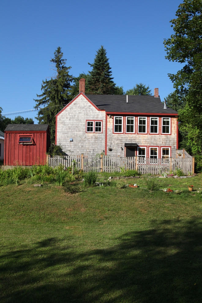 Photo of a farmhouse house exterior in Boston.