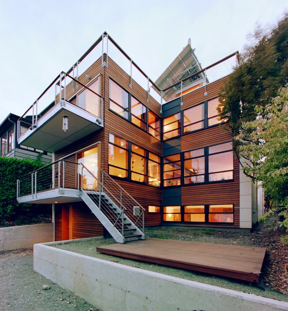 Capitol Hill Rear Modern Exterior Seattle by Jim Burton