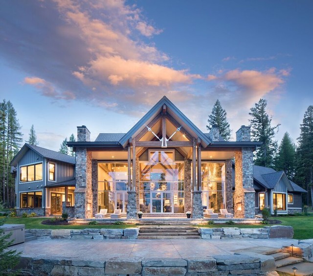 Caribou Lake House Montagne Façade Autres périmètres par J