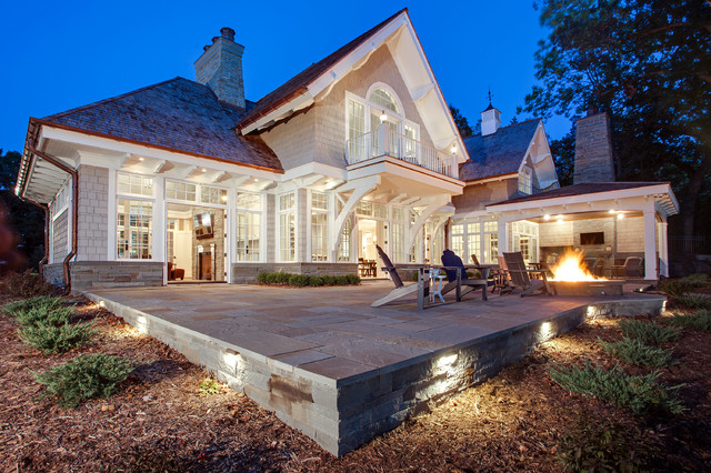 Carman Bay Cottage (Lake Minnetonka) - Clásico - Fachada - Minneapolis