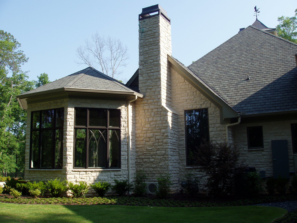 Casement with custom gothic grills Traditional Exterior Atlanta by Window Traditions LLC