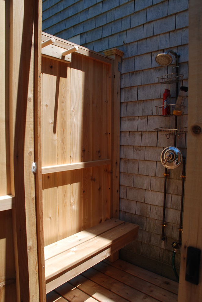 Cedar Outdoor Showers Traditional Exterior Boston by Cape Cod