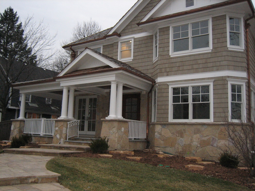 Cedar shake siding in Hinsdale Traditional Exterior Chicago by