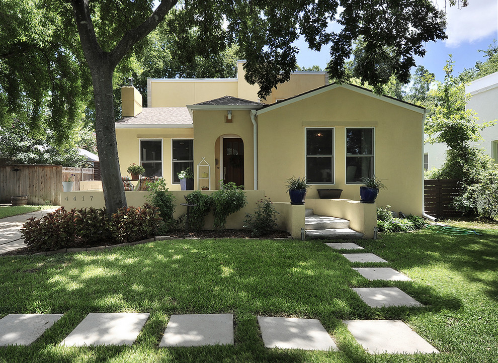Inspiration for a transitional exterior home remodel in Austin