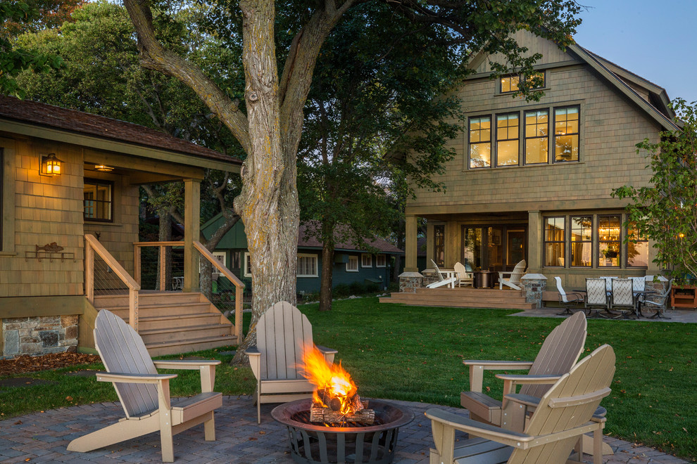 Central Minnesota Lake Home & Boathouse Rustic Exterior