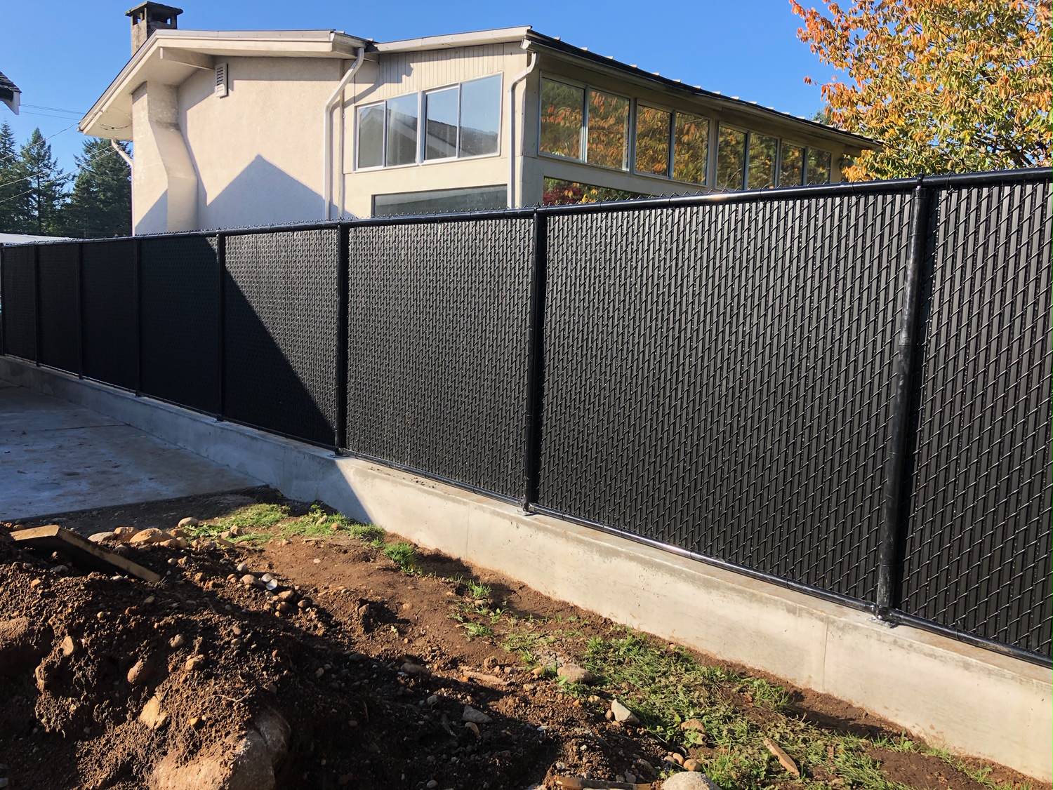 Chain Link Fence Installation With 95 Privacy Slats Modern Exterior Vancouver By Tri City Cedar Inc Houzz Chain Link Fence Installation With 95 Privacy Slats Modern Exterior Vancouver By Tri City Cedar Inc Houzz