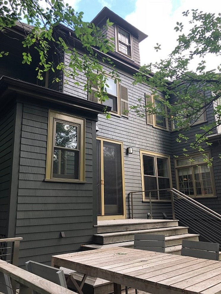 Charcoal and Gold Paint Scheme, Exterior Project, Newton, MA ...