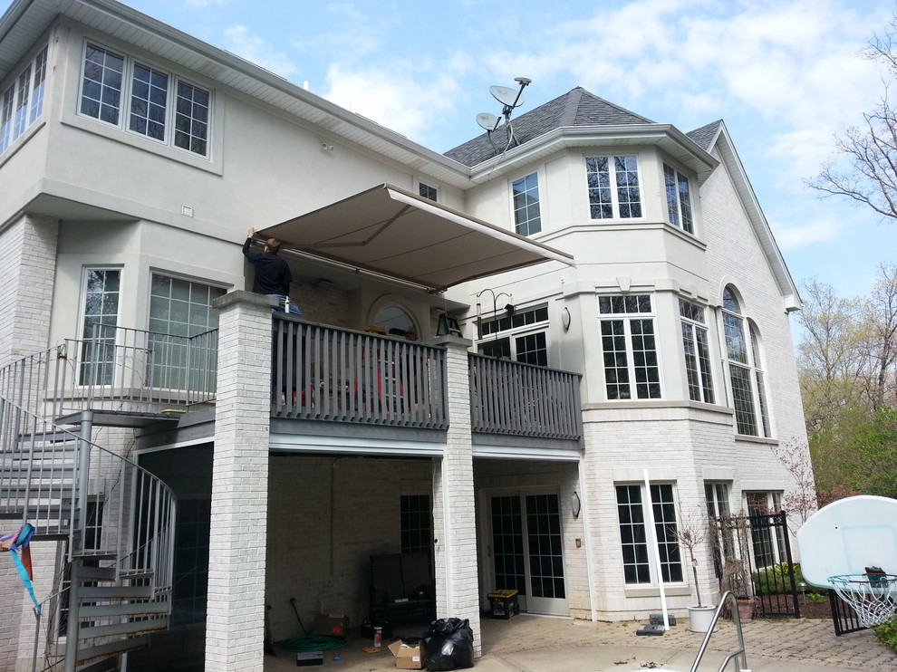 Chicago's North Shore Sunesta Awning Traditional Exterior Chicago