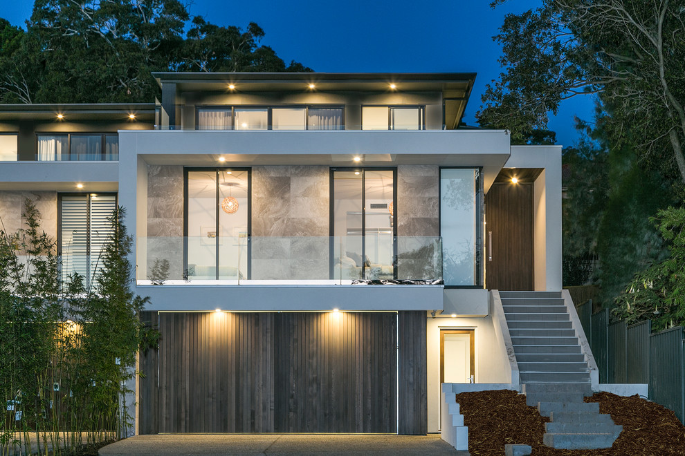 Dreistöckiges Modernes Haus mit Flachdach in Adelaide