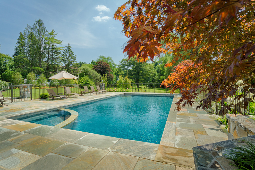 Classic Elegance Rectangle Pools Traditional Pool New York by