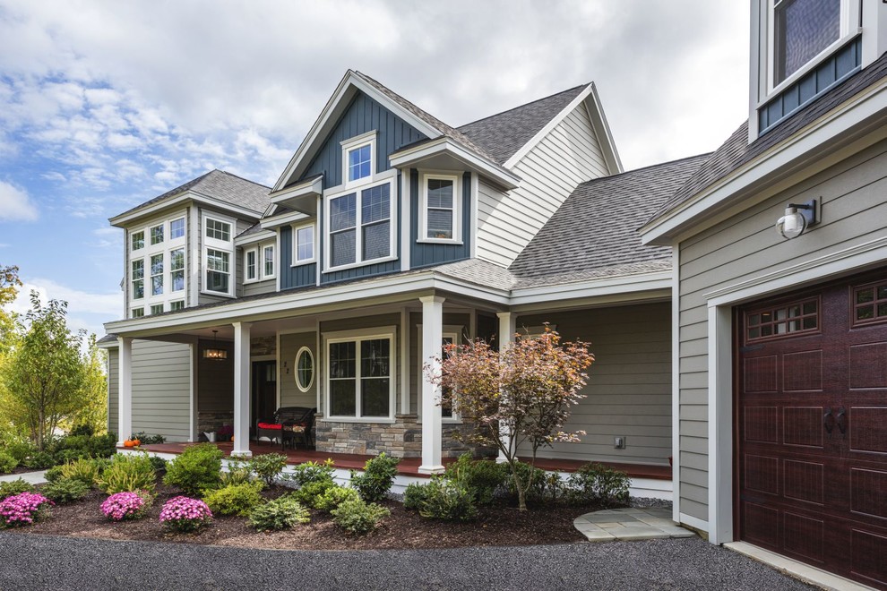 Classic Home with Clapboard and Board & Batten Siding in Windham, NH