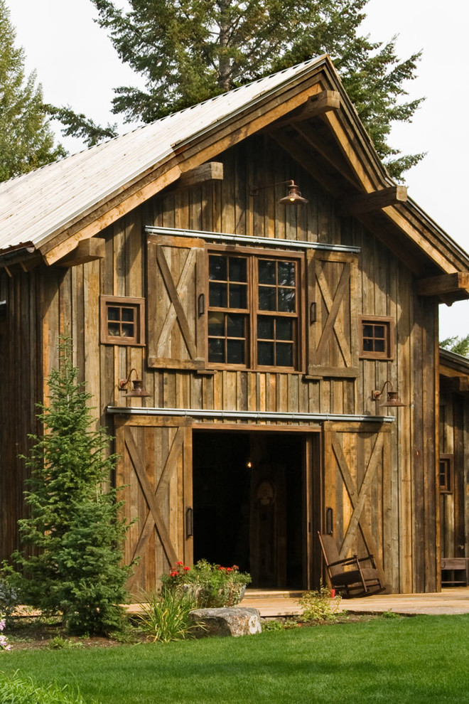 Classic Sliding Barn Doors Farmhouse Exterior Bridgeport by