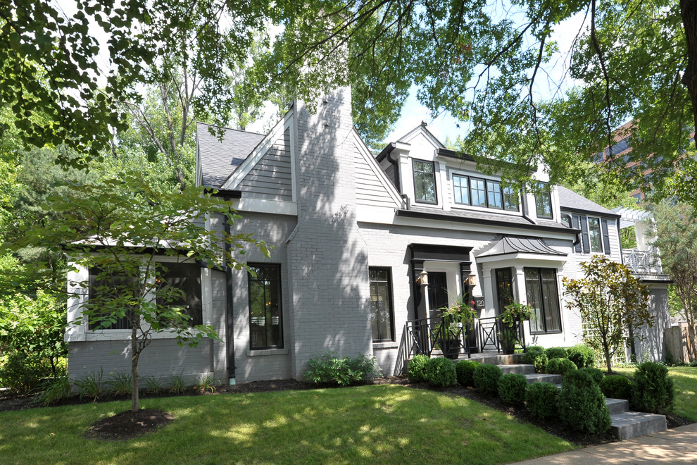 Transitional exterior home idea in St Louis