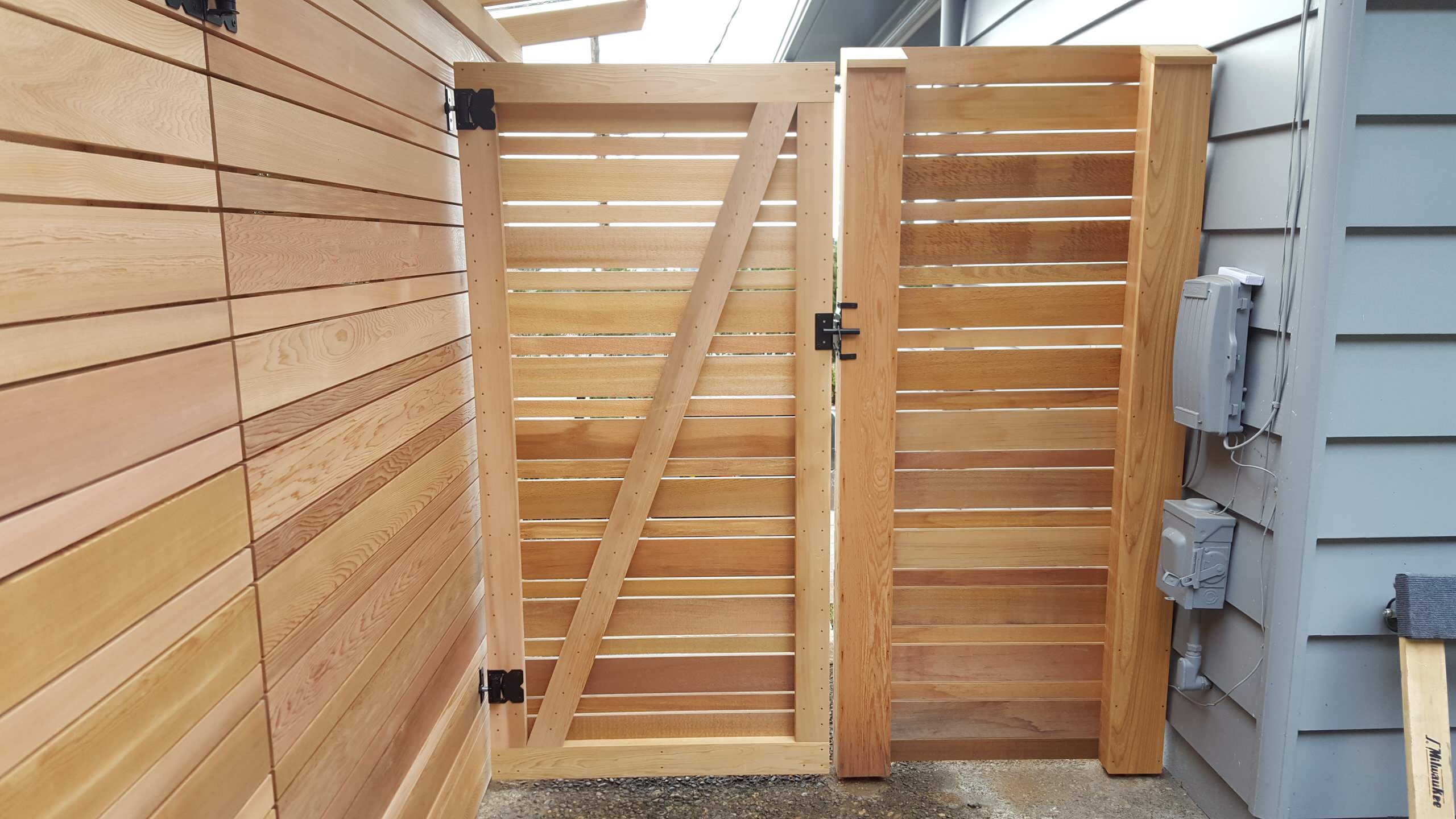 Clear Cedar Trash Enclosure