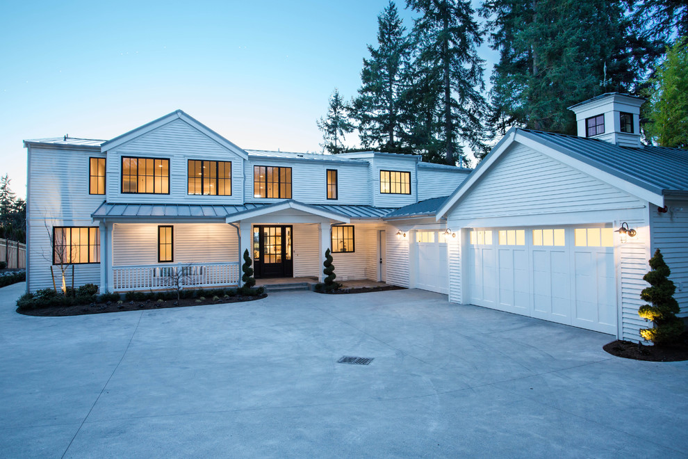 Inspiration for a country exterior home remodel in Seattle