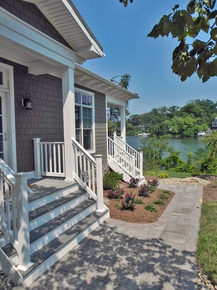 Coastal Cottage Beach Style Exterior Baltimore by Tina