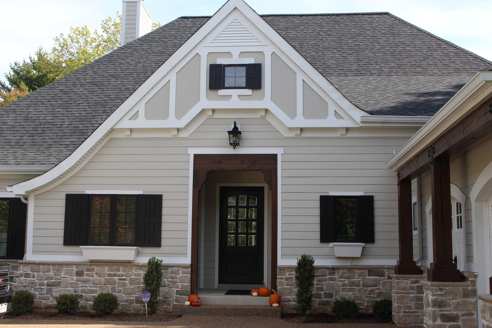 Cobble Stone James Hardie Siding 2 Olivette, MO Rustic Exterior
