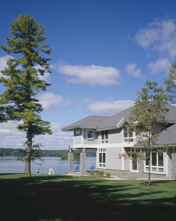 Cobbosseecontee Lake House Contemporary Exterior Portland Maine