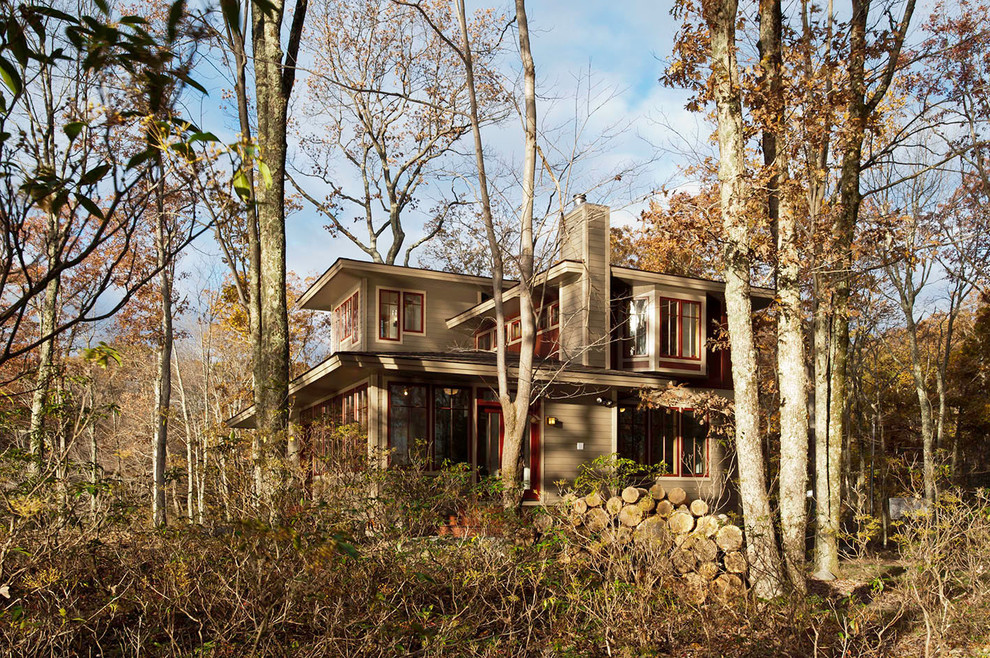 Conashaugh Lake House Craftsman Exterior Philadelphia by HUDSON