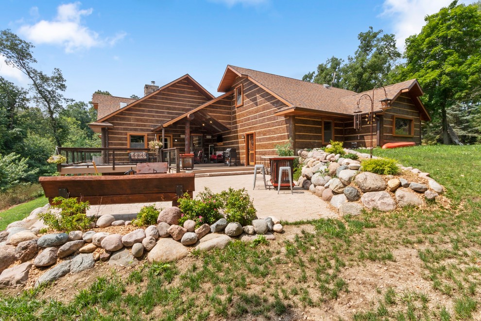 Concrete Log Siding Homes Rustic Exterior Other by NextGen Logs