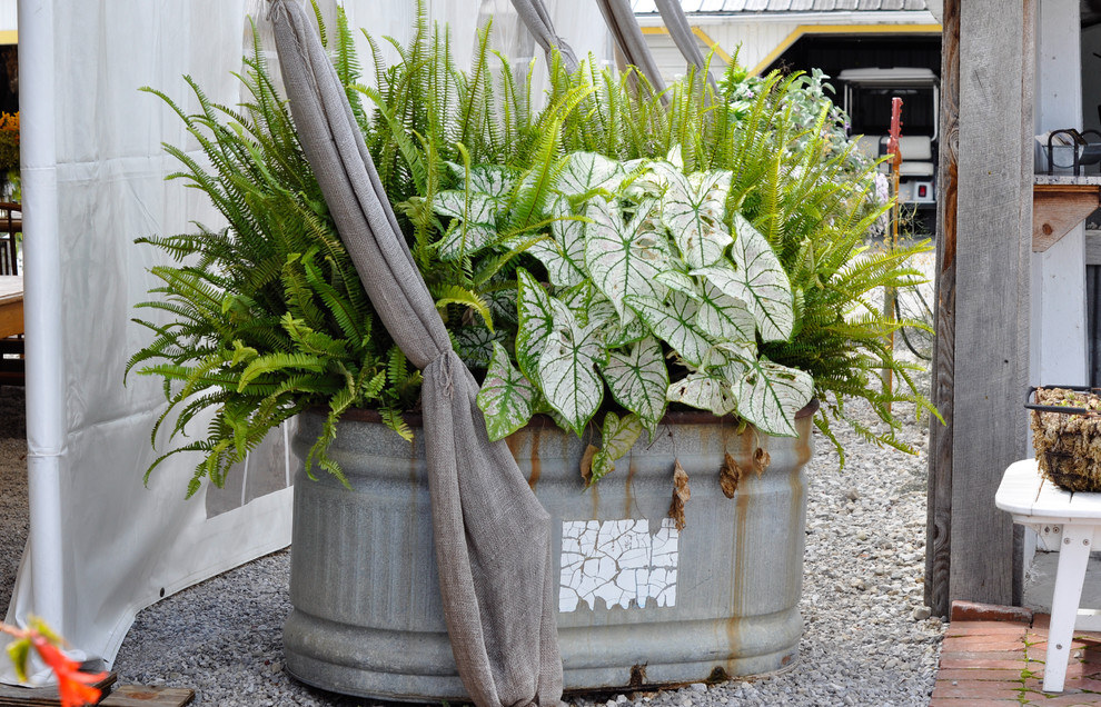 Containers Farmhouse Exterior Columbus By Mcculloughs Landscape And Nursery Houzz 