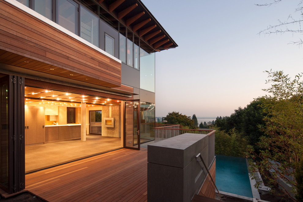 Contemporary Beach House Beach Style Exterior Vancouver by