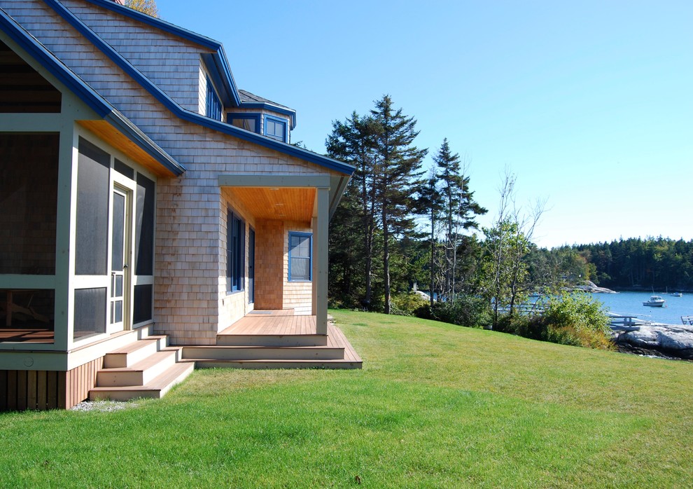 Contemporary, But Classic, Maine Oceanfront Home Beach Style
