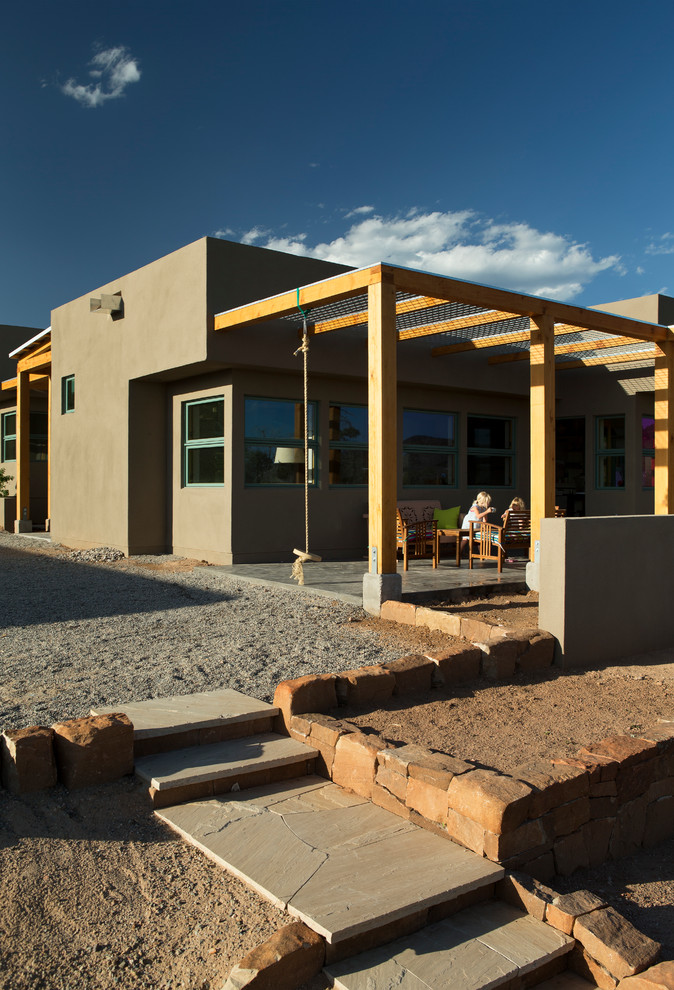 This is an example of a contemporary house exterior in Albuquerque.