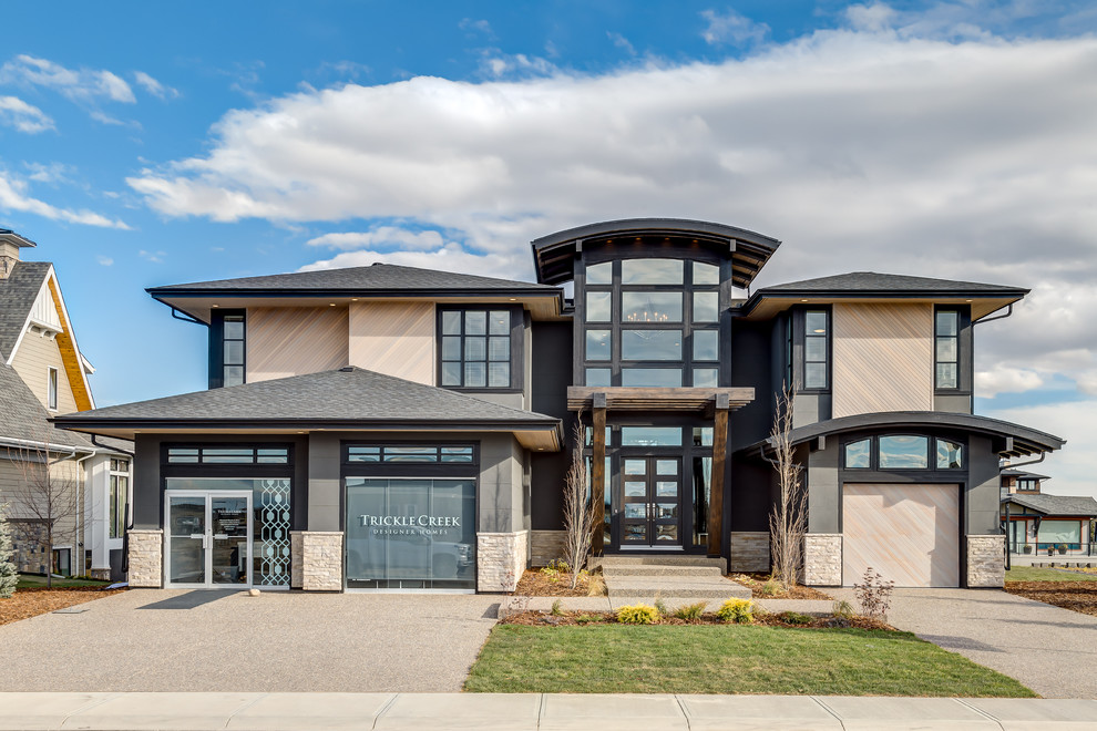 Contemporary Estate Show Home in Watermark Community Contemporary Exterior Calgary by Contemporary Estate Show Home in Watermark Community Contemporary Exterior Calgary by