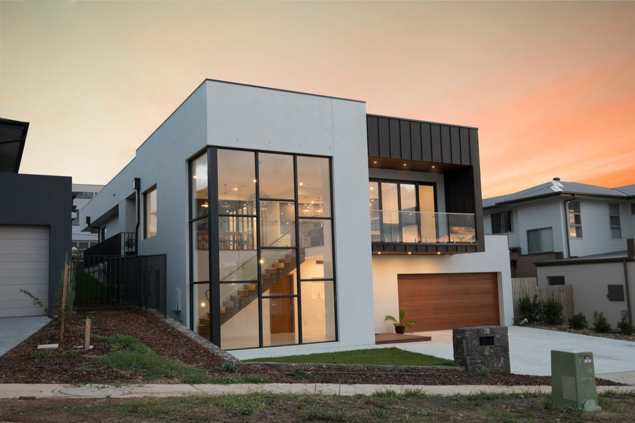Contemporary Family Home Contemporary Exterior Canberra Queanbeyan By Studio56 Building Design Houzz