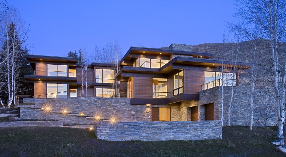 This is an example of a contemporary house exterior in Boise.