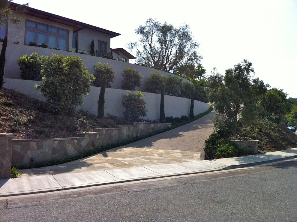 Contemporary La Jolla landscape architecture, courtyard, pool
