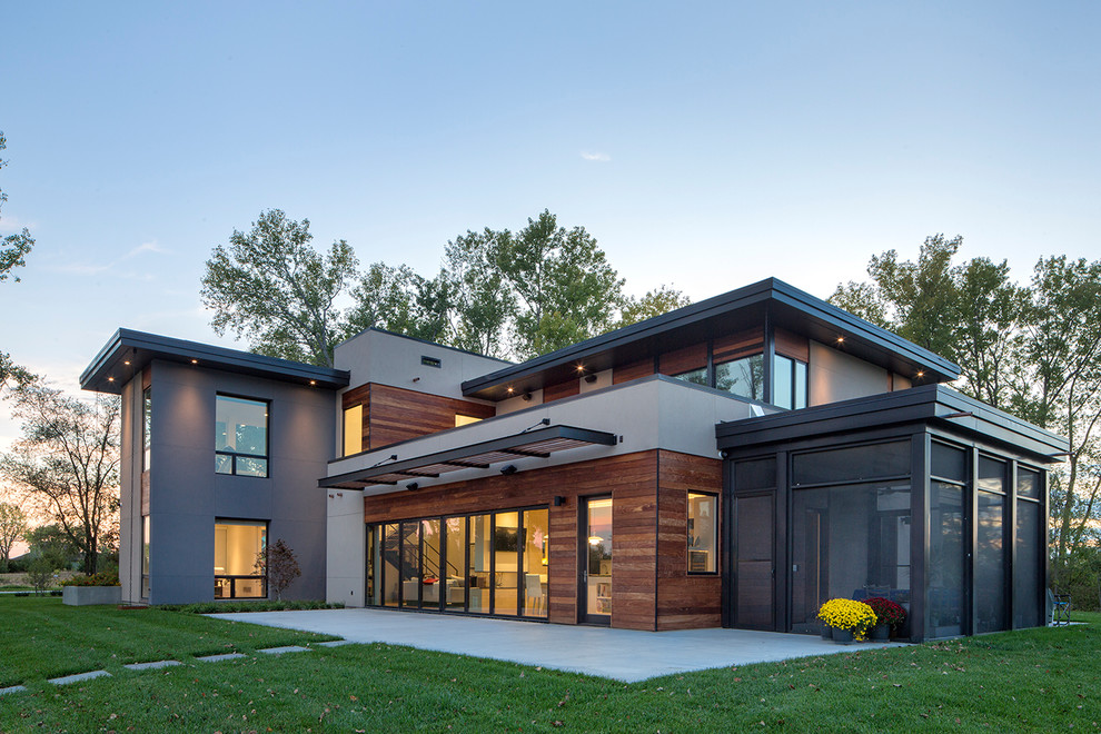 Contemporary Lake House Contemporary Exterior Omaha Contemporary Lake House Contemporary Exterior Omaha