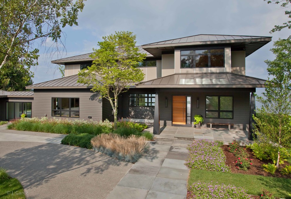 Example of a trendy exterior home design in Burlington