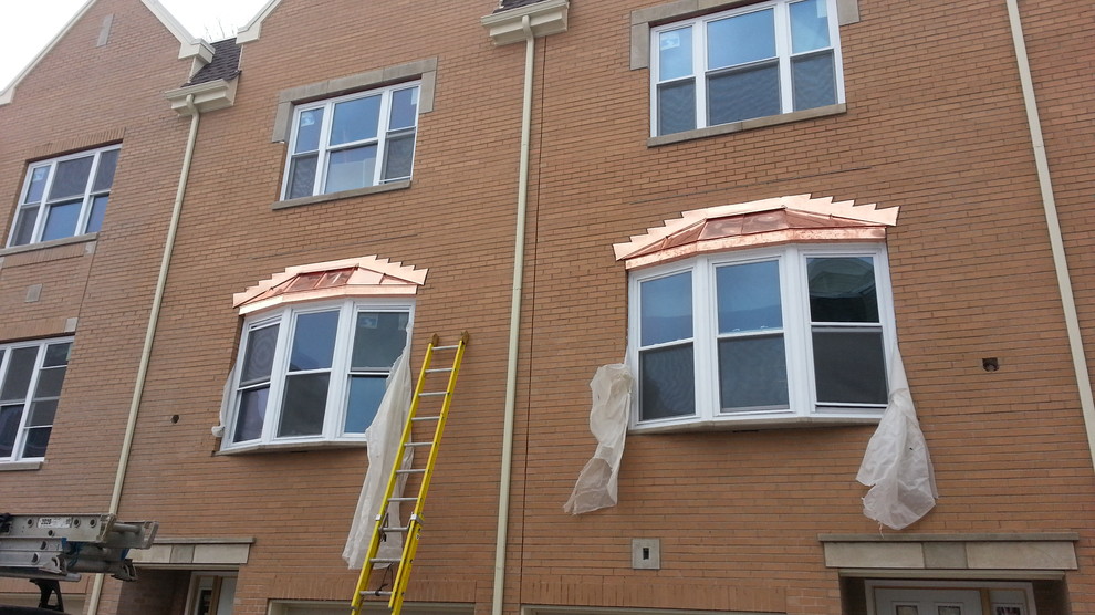 Copper Bay Windows & Copper Soffit Fascia - Chicago, IL - Modern