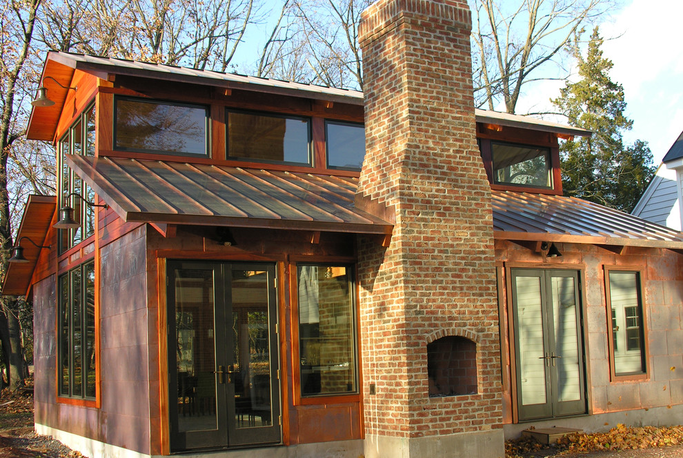Copper Roof and Siding Farmhouse Exterior Philadelphia by