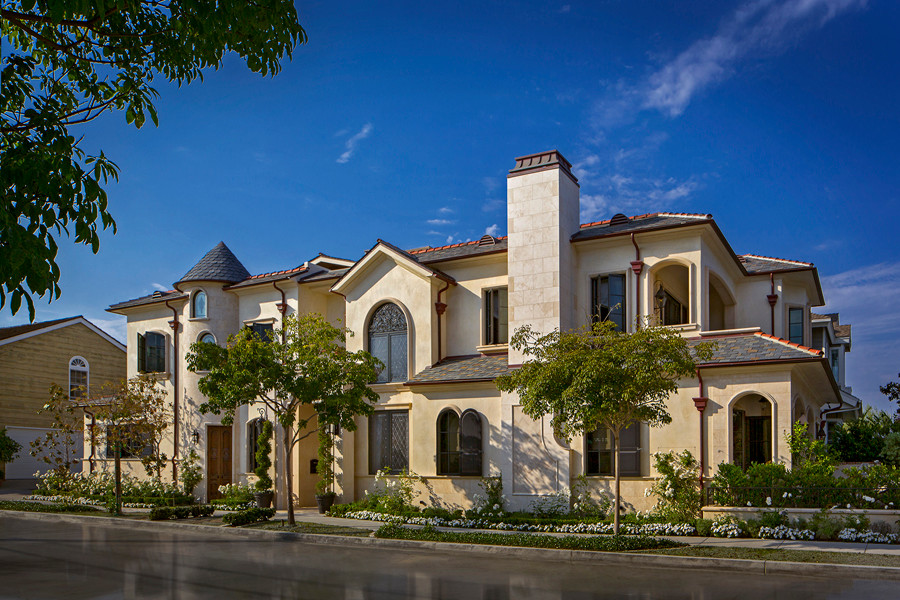Inspiration for a mediterranean exterior home remodel in Orange County