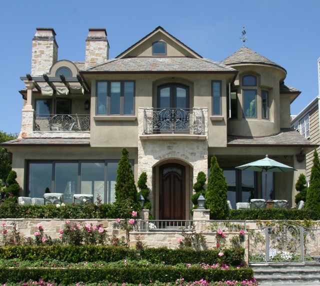 Corona Del Mar Ocean Blvd Traditional House Exterior Orange