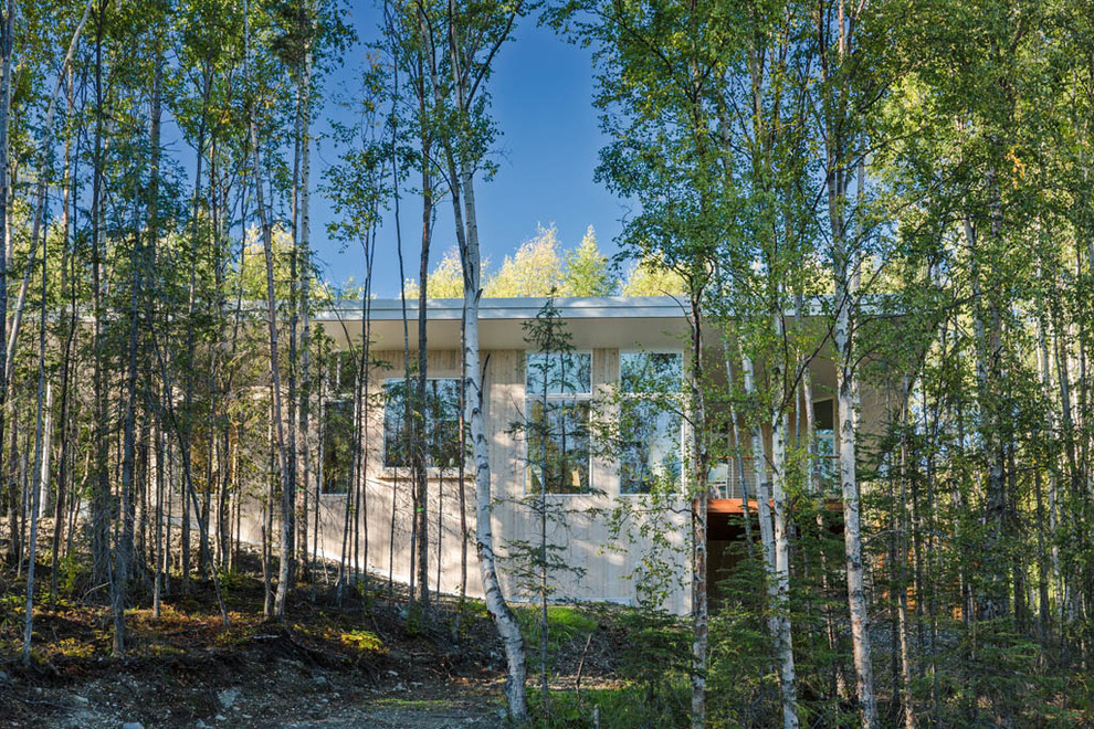 Example of a minimalist exterior home design in Salt Lake City