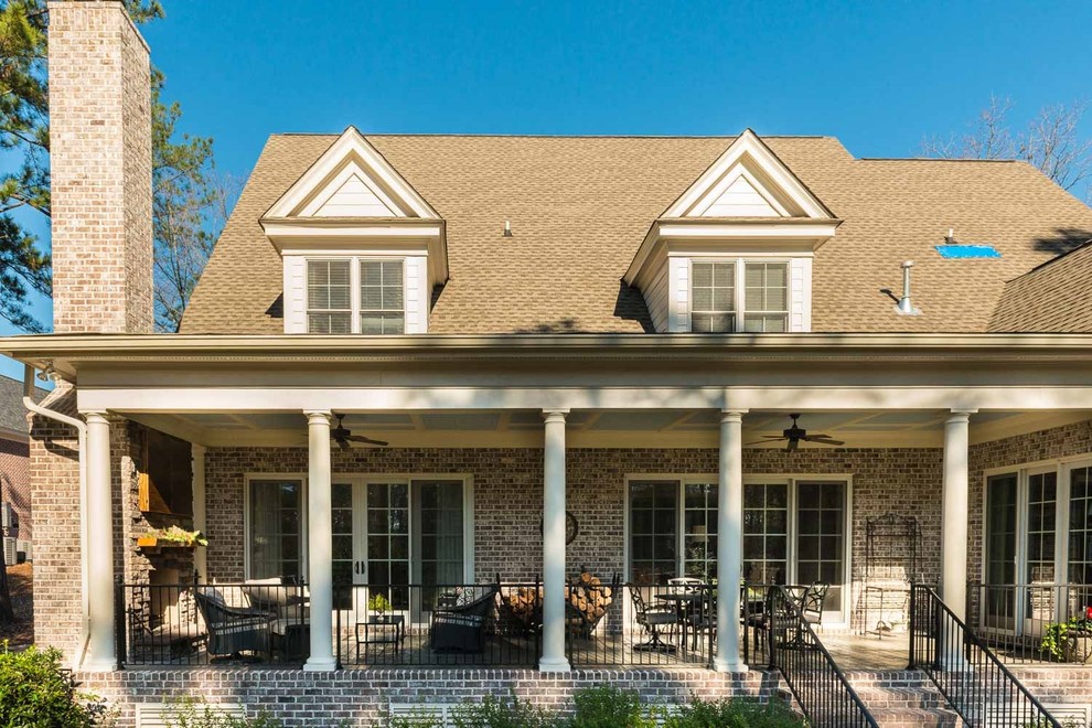 Cozy Outdoor Fireplace Addition in Elgin, SC. Traditional Exterior