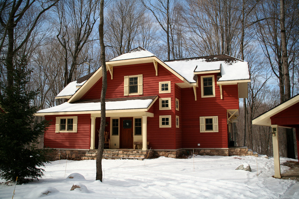 Craftsman Cabin in the Woods Craftsman Exterior Detroit by