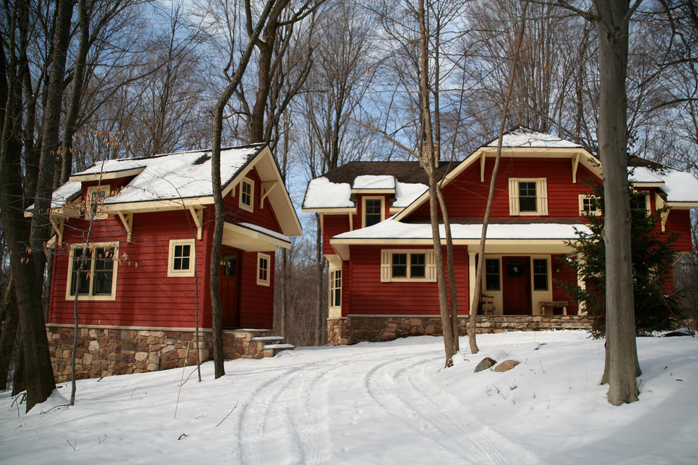 Craftsman Cabin in the Woods Craftsman Exterior Detroit by