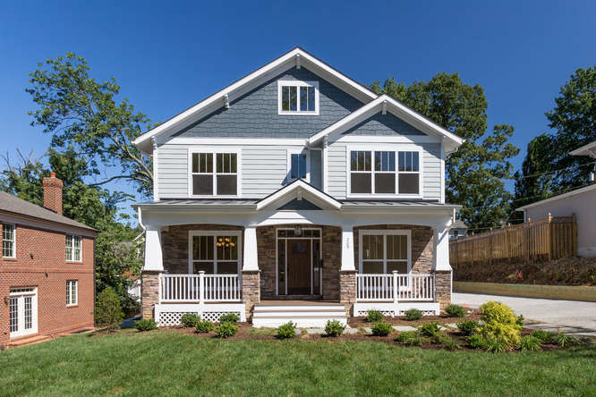 Example of an arts and crafts exterior home design in DC Metro